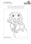 Colouring Template (Dog with Brush)